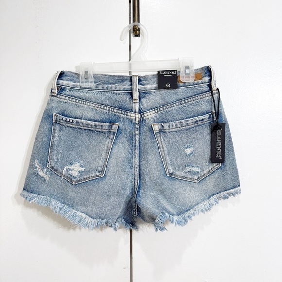 Blank NYC Hollyweird Distressed Jean Shorts Size 26 - Picture 4 of 5